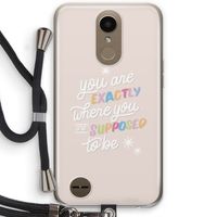 Right Place: LG K10 (2017) Transparant Hoesje met koord