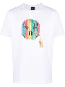 PS Paul Smith t-shirt en coton biologique à imprimé tête de mort - Blanc