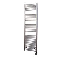 Electrische Wifi Radiator Sanicare HPW Carini 172x60 cm Inox-look Met Thermostaat Zwart Rechtsonder
