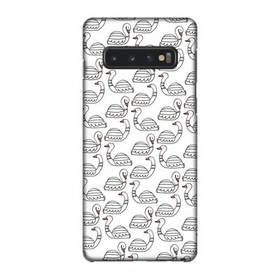 Zwanen: Samsung Galaxy S10 4G Volledig Geprint Hoesje