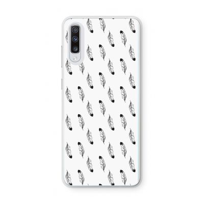Pluimen: Samsung Galaxy A70 Transparant Hoesje