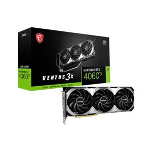 MSI Nvidia GeForce RTX 4060 Ti Videokaart VENTUS 3X OC 16 GB GDDR6-RAM PCIe x16 HDMI, DisplayPort NVIDIA G-Sync , Overclocked