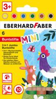 Eberhard Faber EF-518905 Kleurpotlood 3in1 6 Stuks Extra Dikke Kern 10mm - thumbnail