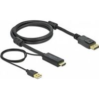 Delock 85963 HDMI naar DisplayPort kabel 4K 30 Hz 1 m
