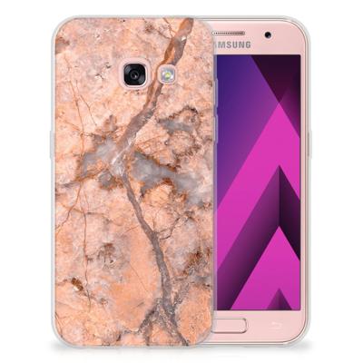 Samsung Galaxy A3 2017 | TPU | Siliconen hoesje | Marmer Oranje