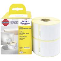 Avery-Zweckform Rol met etiketten Compatibel vervangt DYMO, Seiko 99012, S0722400 89 x 36 mm Papier Wit 520 stuk(s) Permanent hechtend Adresetiketten AS0722400 - thumbnail