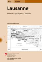 Wandelkaart - Topografische kaart 1243 Lausanne | Swisstopo - thumbnail