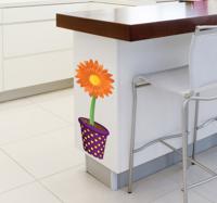 Decoratie Sticker Zonnebloem in Pot Decoratie Sticker Zonnebloem in Pot
