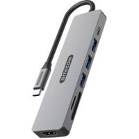 Sitecom 7 in 1 USB-C Power Delivery Multiport Adapter - 3x USB-A