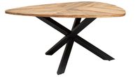 Tower Living Driehoekige Eettafel 'Trivero' Mangohout, 150 x 150cm, kleur Naturel