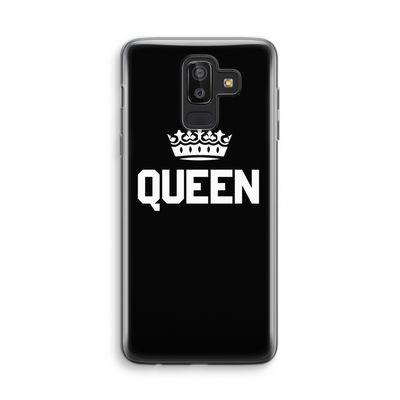 Queen zwart: Samsung Galaxy J8 (2018) Transparant Hoesje