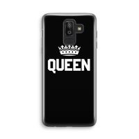 Queen zwart: Samsung Galaxy J8 (2018) Transparant Hoesje