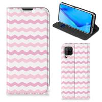 Huawei P40 Lite | Hoesje met Magneet | Waves Roze