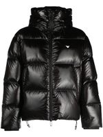 Emporio Armani veste matelassée à logo brodé - Noir