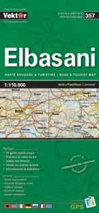 Wegenkaart - landkaart 357 Elbasani | Vektor