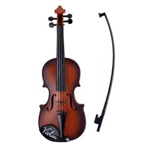 Funny Fashion Speelgoed viool voor kinderen - bruin - 42 x 15 cm - muziekinstrumenten - Violist   -