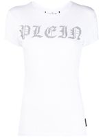 Philipp Plein t-shirt imprimé à logo strassé - Blanc - thumbnail