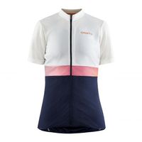 Craft Core endurance fietsshirt korte mouw wit/blauw dames M