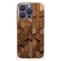 Stevig Telefoonhoesje voor iPhone 15 Pro Wooden Cubes