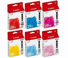 Canon PGI-29 C/M/Y/PC/PM/R inktcartridge 6 stuk(s) Origineel Cyaan, Magenta, Foto cyaan, Foto magenta, Rood, Geel