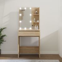 Kaptafel met LED-verlichting 60x40x140 cm sonoma eikenkleurig