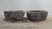 Aufsatzwaschbecken aus Flussstein Satz RM250309AB, 41x37x15 cm