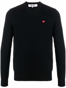 Comme Des Garçons Play pull en laine à patch logo - Noir