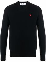 Comme Des Garçons Play pull en laine à patch logo - Noir - thumbnail