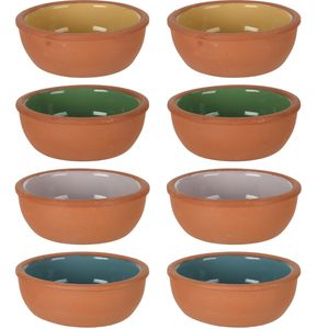 20x Tapas schaaltjes - 150 ml - terracotta 10 x 4 cm