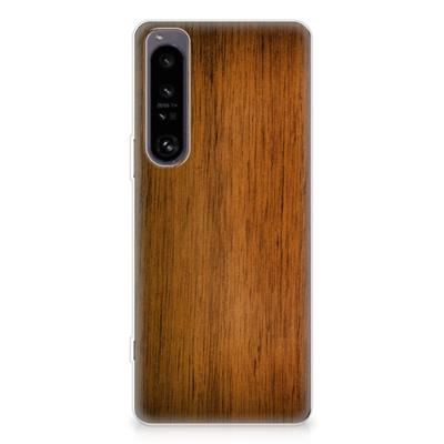 Sony Xperia 1 IV | Bumper Hoesje | Donker Hout