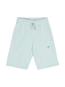 Off-White Kids short en coton à logo imprimé - Bleu