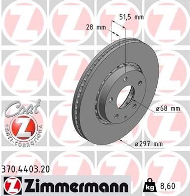 Remschijf COAT Z 370440320