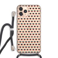Hartjes: iPhone 11 Pro Max Transparant Hoesje met koord
