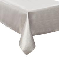 Tafelkleed/tafellaken - zilver - glitter - 140 x 360 cm - polyester - rechthoekig Tafelkleed/tafellaken - zilver - glitter - 140 x 360 cm - polyester - rechthoekig