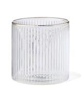 HEMA Glas voor geurkaars ⌀6.5x6.5cm ribbel transparant (transparant)