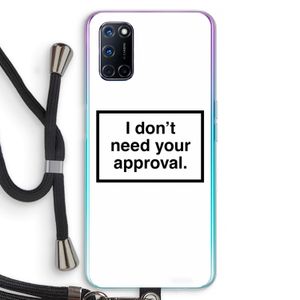 Don't need approval: Oppo A92 Transparant Hoesje met koord