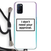 Don't need approval: Oppo A92 Transparant Hoesje met koord