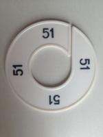 Maatring 9cm wit/zwart 51