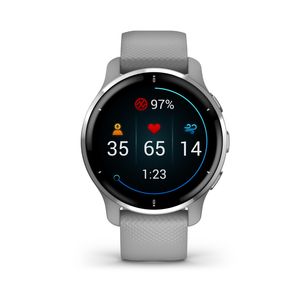 Garmin Venu 2 Plus GPS 3,3 cm (1.3") AMOLED 43 mm Digitaal 416 x 416 Pixels Touchscreen Grijs, Zilver Wifi