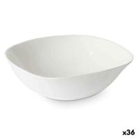 Kom Vivalto LFW-75 LFW-75 Wit Opaal glas Vierkant 17,5 x 6 x 17,5 cm (36 Stuks)