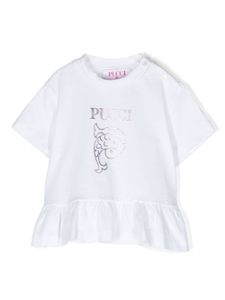 PUCCI Junior t-shirt à imprimé Fish - Blanc