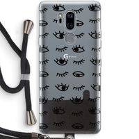 Eye pattern #2: LG G7 Thinq Transparant Hoesje met koord Eye pattern #2: LG G7 Thinq Transparant Hoesje met koord