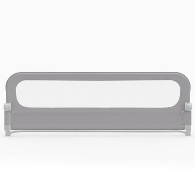 Opvouwbaar Bedhekje voor Peuters Verstelbaar Babybedhekje met Afneembare Oxford-Stofbekleding en Stevig U-vormig Frame Valbeveiliging met Y-vormig Gordelsysteem en Gesp-XL-Grijs