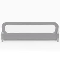 Opvouwbaar Bedhekje voor Peuters Verstelbaar Babybedhekje met Afneembare Oxford-Stofbekleding en Stevig U-vormig Frame Valbeveiliging met Y-vormig Gordelsysteem en Gesp-XL-Grijs