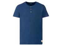 LIVERGY Heren-T-shirt, nauwsluitend model, met bio-katoen (S (44/46), Marineblauw)
