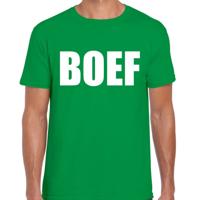 Verkleed T-shirt voor heren - BOEF - groen - carnaval / foute party