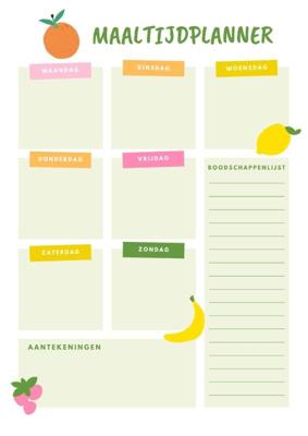 Maaltijdplanner (Paperback)