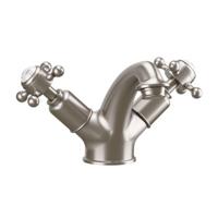 Crosswater Belgravia Wastafelkraan - laag - kruisgreep - zonder waste - geborsteld nikkel BL110DNL Crosswater Belgravia Wastafelkraan - laag - kruisgreep - zonder waste - geborsteld nikkel BL110DNL