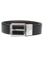 Zegna ceinture en cuir à boucle - Noir