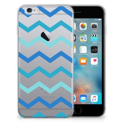 Apple iPhone 6 | 6s | TPU bumper | Zigzag Blauw